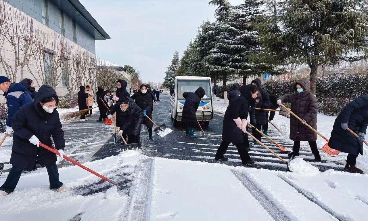 破冰除雪 学院人的温情守护